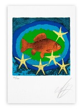 OMAR RONDA (Portula, Biella 1947 - 2017) Opera Cracking art  Grafica Litografia