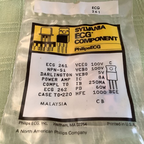 Sylvania philips ecg261 npn - sylvania,