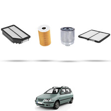 HOFFCAR Kit tagliando - 4 filtri per Hyundai Matrix 1.5 CRDi 60kw dal 2001