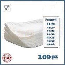 100 BUSTE SOTTOVUOTO GOFFRATE PER ALIMENTI 15x25/20x30/25x35/30x40 105 MICRON