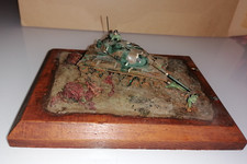 Diorama guerra carro armato soldati modellismo vintage
