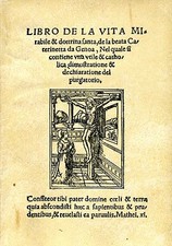 LIBRO DELLA VITA MIRABILE & DOTTRIA DE LA BEATA CATERINETTA DA GENOA anastatica