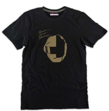 T-SHIRT  DAFT PUNK nera cotone