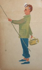 Antico ritratto di pescatore