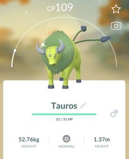 Shiny Tauros Pokémon GO |