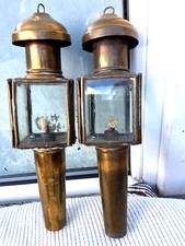 PAIR SMALL VICTORIAN BRASS
