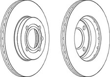 PAIR OF BRAKE DISCS BMW SEIE 5