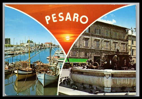 Cartolina pesaro italia - pesaro,
