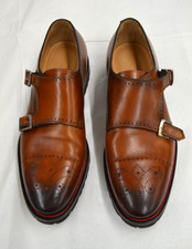 Scarpe da uomo KITON nuove senza scatola in pelle con cinturino da monaco taglia uk 10 us 11 eu 44