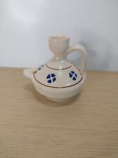 Lampada In Terracotta Ceramica Pugliese Portacandele Vaso Vintage 