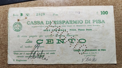 100 lire cassa risparmio di - lire,