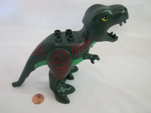 Lego duplo green tyrannosaurus - green,