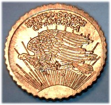 Lingotto oro - Gold Ingot round : half gram pure gold - 1/2 gram : Liberty Eagle