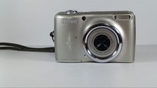 Nikon Coolpix L23 fotocamera digitale argento zoom compatto flash testata funzionante