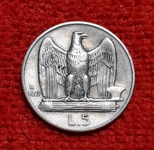 Regno iii 5 lire - lire, 1927