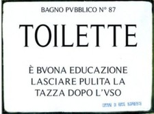 Targa tabella insegna metallo riproduzione EPOCA FASCISTA TOILETTE