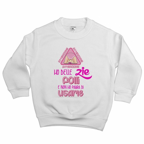 Felpa bambina attenzione - , ho