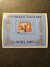 Timbro Togo Quadri Di Natale Naïveté Pittura N°264 Nuovo ** Lusso MNH 1987