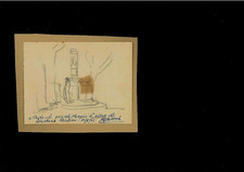 SPARTACO CARLINI. DISEGNO A LAPIS DELLA FONTANA IN S. CATERINA A PISA. AUTENTICO