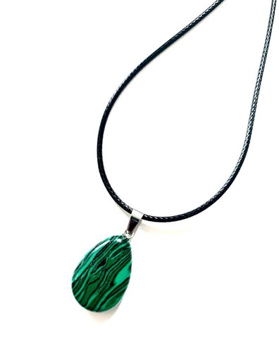 Collana malachite con - in,
