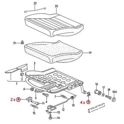 Set clip guida scorrimento - set, 6
