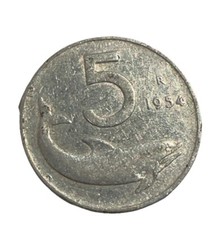 Moneta Rara 5 Lire del 1954