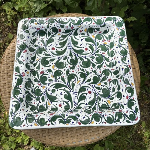 Piatto quadrato foglie - 12”,
