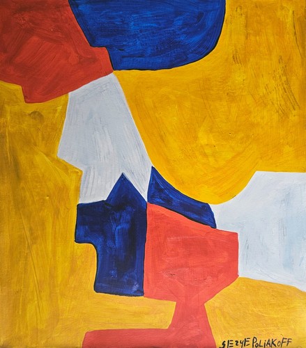 Dipinto olio tela astratto - su,