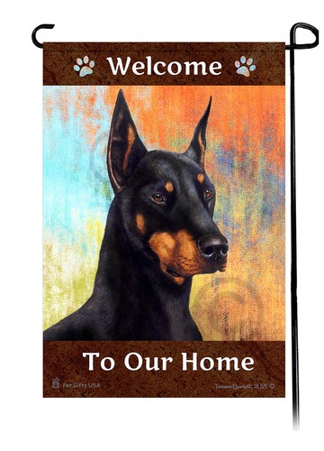 Bandiera giardino doberman - bandiera,