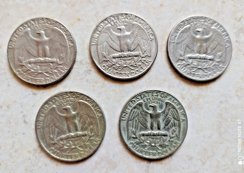 Lotto monete quarter - 5, dollar