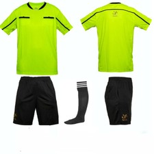 Kit Arbitro Calcio Uniforme - Pantaloncini, Maglia, Calzini, Verde Rugby Hockey ARBITRO