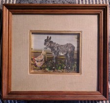 Vintage quadro olio lamina - quadro, su