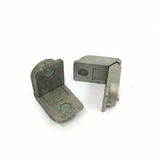 2 x Staffa di Supporto a L in Alluminio - 53x53mm - Grigio