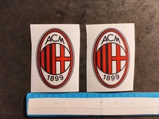 2 Adesivi Vetrofanie Logo Squadra Calcio Milan Football Club 
