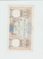 banconote franchi francesi  1000 del 1936