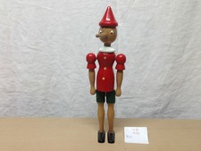 1485.VECCHIO BURATTINO PINOCCHIO LEGNO VINTAGE '70 MARIONETTA D'EPOCA ALTO 31 C.