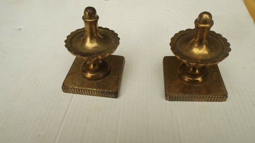 Antica coppia pigne ottone - di,