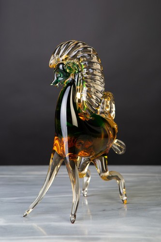 Scultura cavallo vetro - scultura,