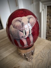 Decoupage Decorated Ostrich