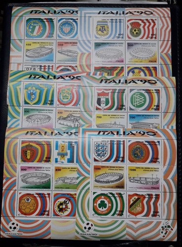 1990 italia foglietti mondiali - foglietti,