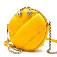 BVLGARI Serpenti Cabochon mini borsa a tracolla in pelle trapuntata gialla
