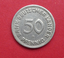 50 Pfennig BRD, 1950 G, Banca