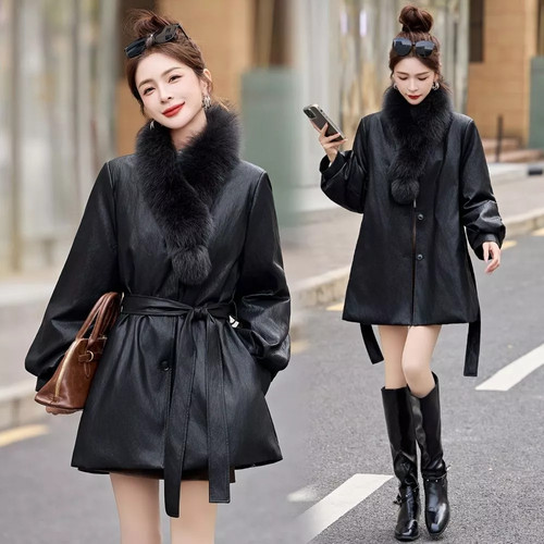 Giacca elegante effetto pelle - giacca,