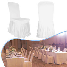 White Pleated Chair Covers