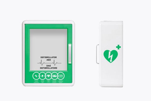 Teca porta defibrillatore - porta,