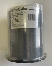 Verbatim DVD-R Stampabile a Getto d'Inchiostro 4.7GB, 8X Velocità, Superficie Bianca - Confezione da 100