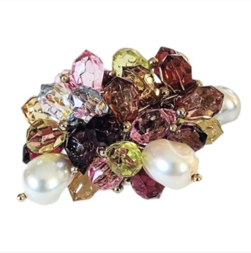 Anello vintage cremoso perla - vintage,