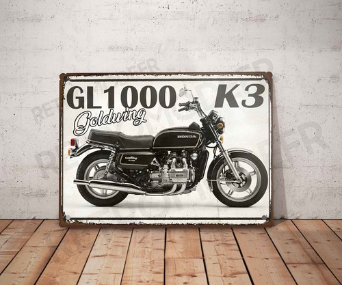 Plaque métal vintage honda - plaque,