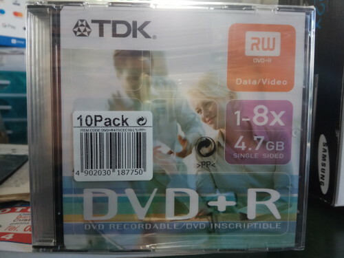 Tdk dvd 7gb - pacco, da