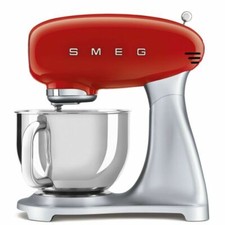 SMEG Anni '50 SMF01RDEU 800W Impastatrice - 4.8L, Rosso/Argento